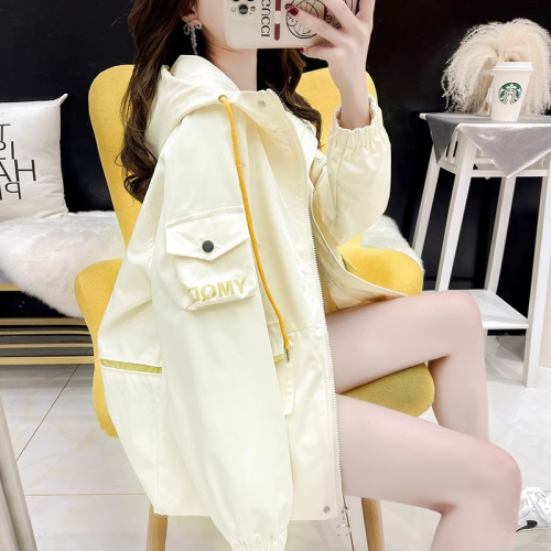 Official Photo Cool Silk Cotton Lined 2024 Spring and Autumn New Style Loose Versatile Hooded Top Jacket Women's Fashion