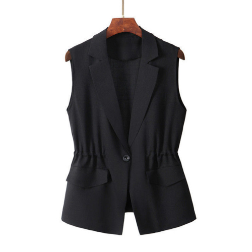 Quality Inspection Officer Picture 2024 Summer New Korean Style Suit Vest Vest Women's Waist Slimming Vest Cardigan Top Women