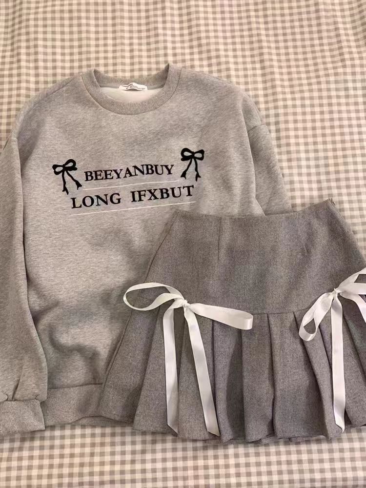 Thin Chinese cotton milk silk plus velvet Chinese cotton silver fox velvet round neck printed sweatshirt for women couple quality