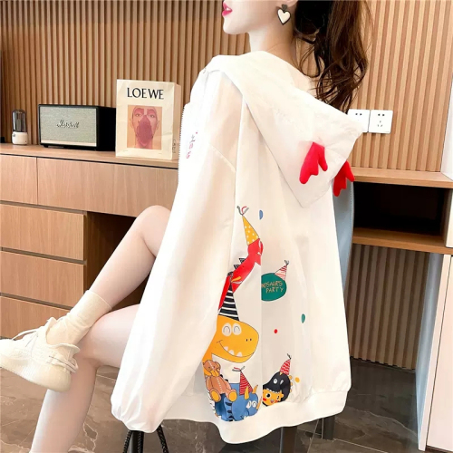 Official picture 100 polyester new summer Korean version loose fat mm cardigan sun protection top jacket