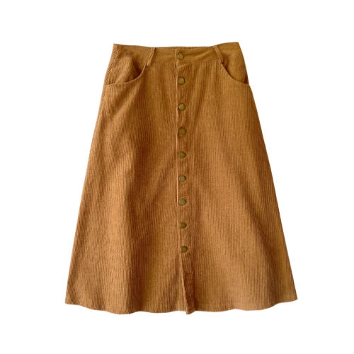 No less than 99 real shot autumn and winter slim A-line corduroy casual skirt