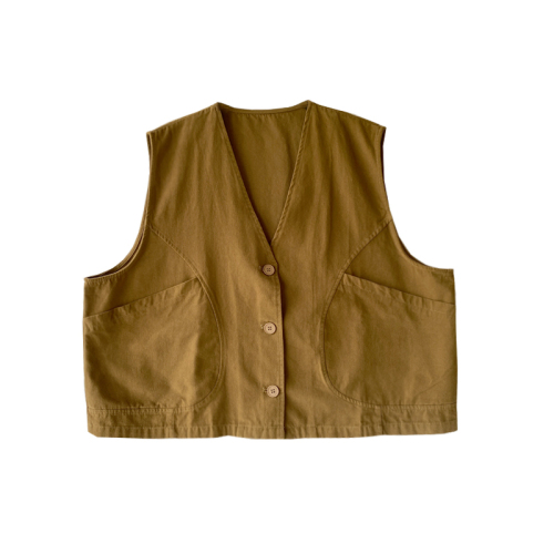 No less than 89 real-shot Japanese style loose and simple solid color vest jacket