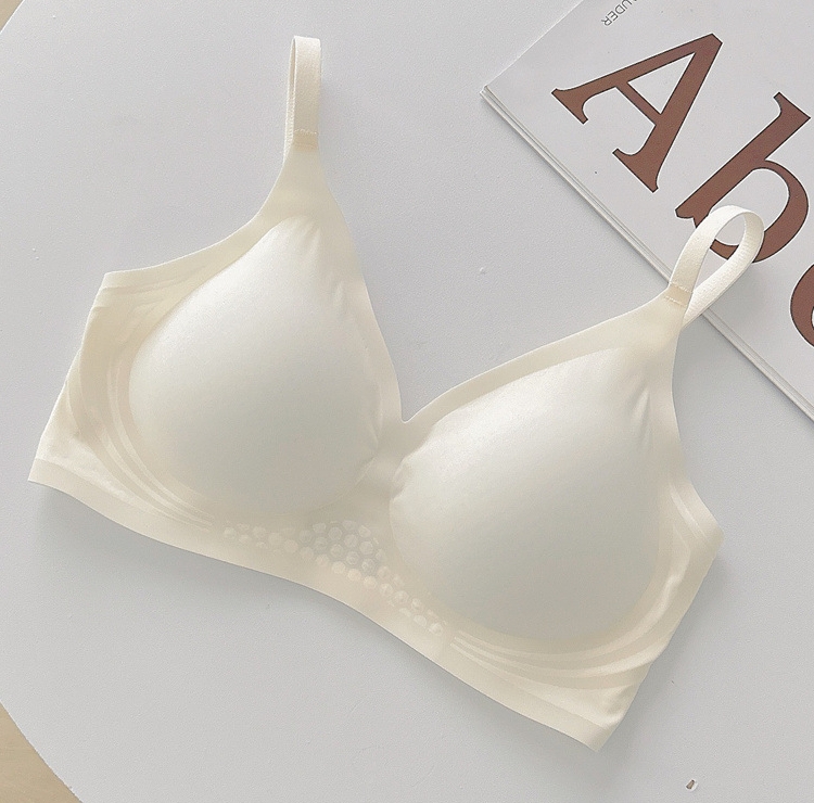 Cool seamless underwear women's thin summer push-up comfortable breathable anti-sagging sports soft support girl bra