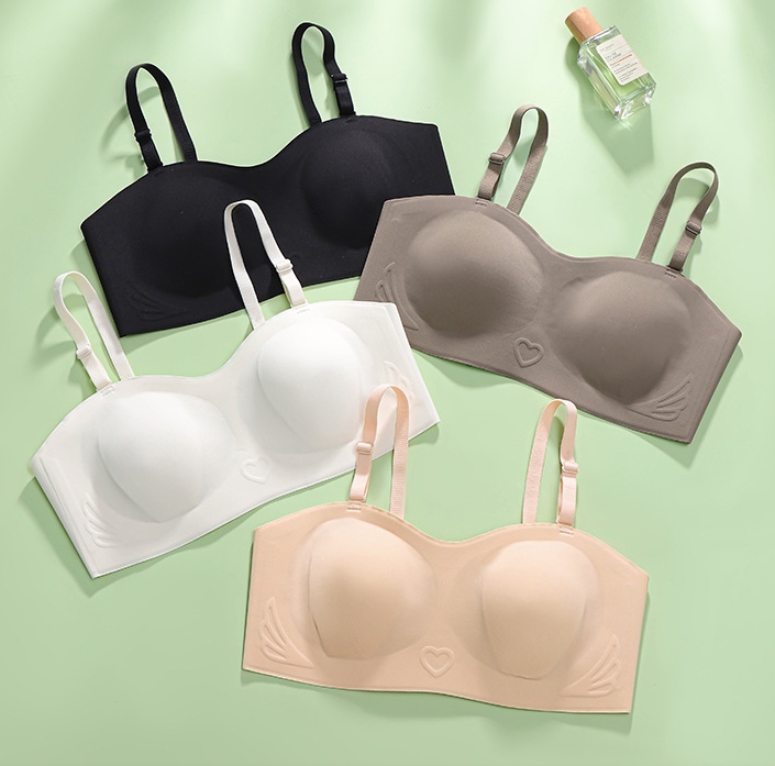 Strapless bra for women, tube top, non-slip, invisible, traceless, sexy summer thin rabbit ears bra