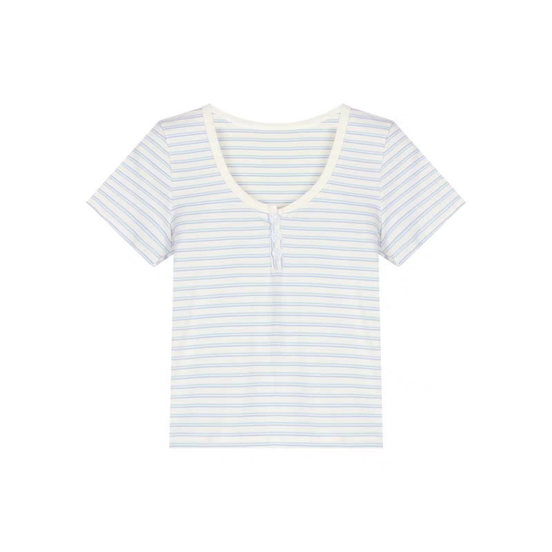 Hot girl pure cotton color striped lace small suspenders women's summer black short slim sleeveless top to wear outside