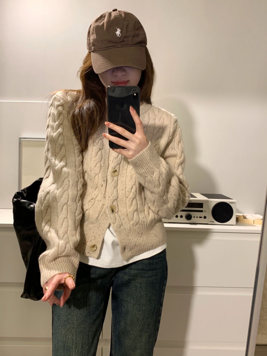 綿羊絨復古麻花圓領針織開衫毛衣女秋冬季新款韓版軟糯外套上衣