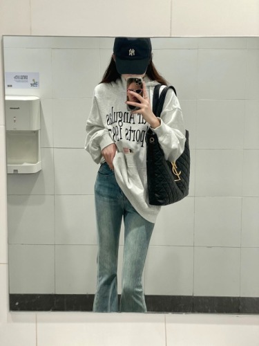 American retro hooded sweatshirt for women oversize autumn letter print couple coat heavy high street top trend