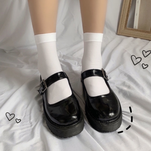 White velvet calf socks summer stockings women's black thin long-tube jk uniform half-tube Japanese mid-tube socks