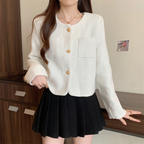 Actual shot, lining, small fragrant style jacket for women, short design, niche, high-end, temperament tweed top