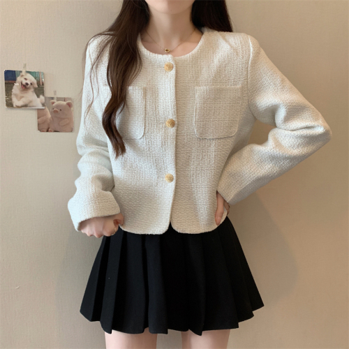 Actual shot, lining, small fragrant style jacket for women, short design, niche, high-end, temperament tweed top