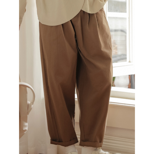 No less than 99 real shots of autumn and winter slimming high-waisted straight fashion trousers