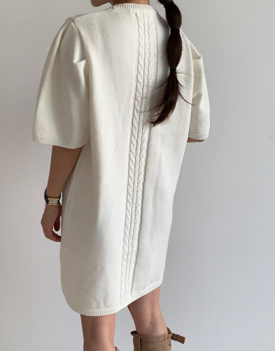 CHIC simple Korean style pullover mid-sleeve dress