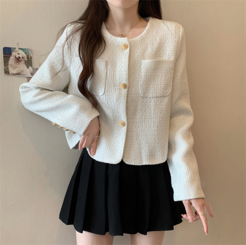 Actual shot, lining, small fragrant style jacket for women, short design, niche, high-end, temperament tweed top