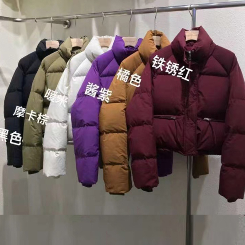 2024 winter new Korean style down jacket for women, short stand collar, small person, thickened fashion jacket, bread jacket, trendy