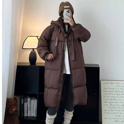 Korean style large quilt 2024 winter new down jacket women's long over-the-knee jacket