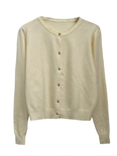 Women's Autumn Outerwear Knit Cardigan, New Gray High-End Style Sweater Jacket, Early Autumn Thin Long-Sleeve Top