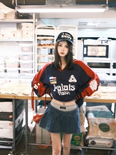 NIMO WANG 7.27/20:00Bond Street city walk high street vibe American retro sweatshirt