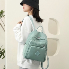 School bag for women Korean fashion women's backpack mother bag large capacity nylon cloth school bag solid color travel small backpack
