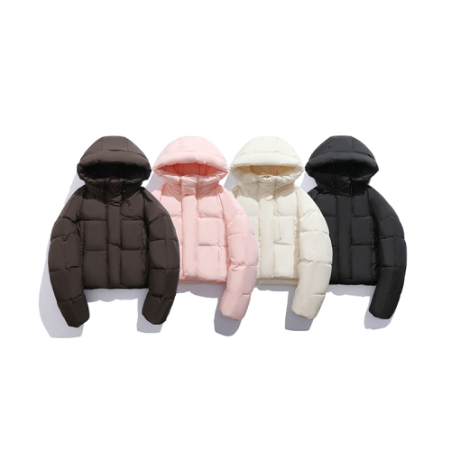 Puff American short down jacket for women winter 2024 new coffee color Kendou high-end thickened bread jacket