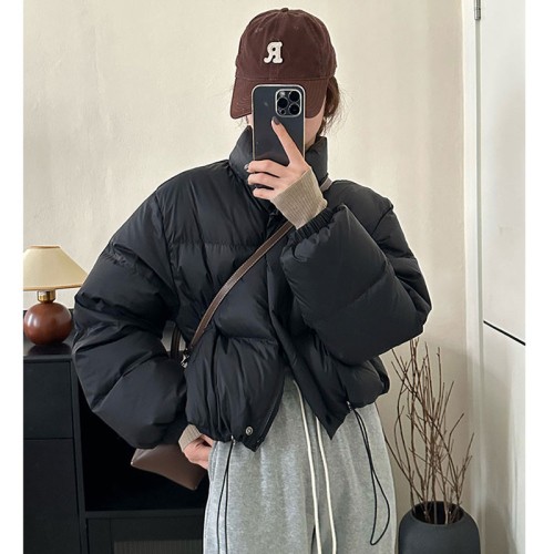 Women's cotton-padded jacket Korean style short bread coat petite large size Hong Kong style loose down jacket student fat MM cotton coat