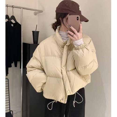 Women's cotton-padded jacket Korean style short bread coat petite large size Hong Kong style loose down jacket student fat MM cotton coat