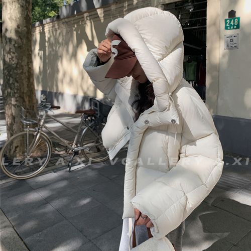 Puff American short down jacket for women winter 2024 new coffee color Kendou high-end thickened bread jacket