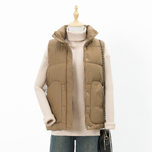 2024 Autumn and Winter New Style Fashionable Warm and Slim Korean Women's Jacket Cotton Clothes Vest