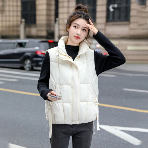 Women's Cotton Jacket 2024 Autumn and Winter New Style Waist Slimming Versatile Drawstring Cotton Jacket