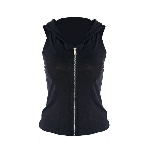 Tailor it as you like, hooded vest vest, slim fit, sexy hot girl backless top, women's design, niche