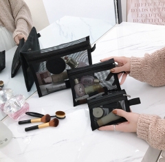 New cosmetic bag small lipstick air cushion bag portable mini makeup bag mesh simple girly heart