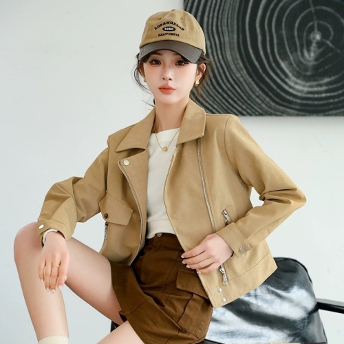 Fashionable temperament leather jacket women's short style 2024 spring and autumn new Korean style versatile loose leather jacket top trend