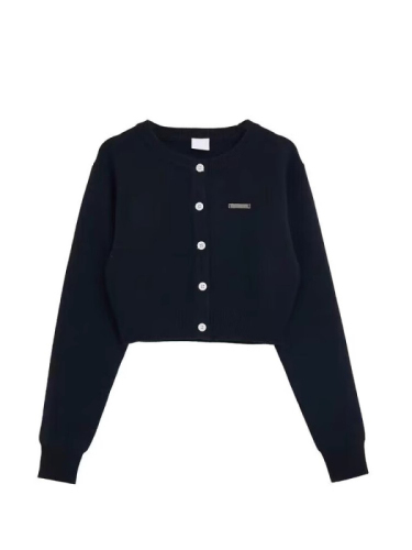 黑色针织开衫外套慵懒风毛衣女春秋2024新款高级感内搭打底衫上衣