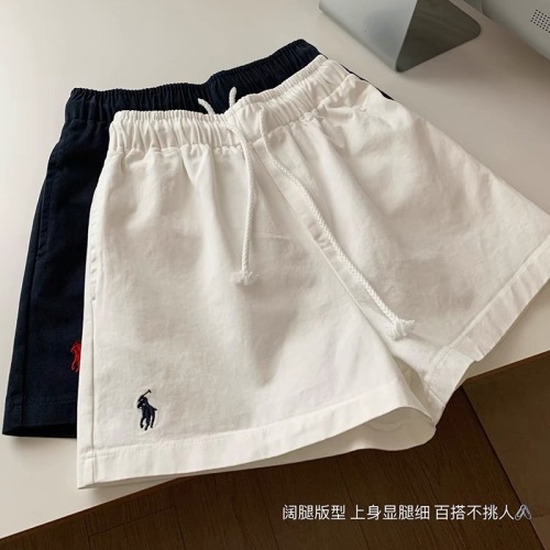 Extra large size 300 pounds embroidered high waist drawstring sports casual shorts for women loose hot pants