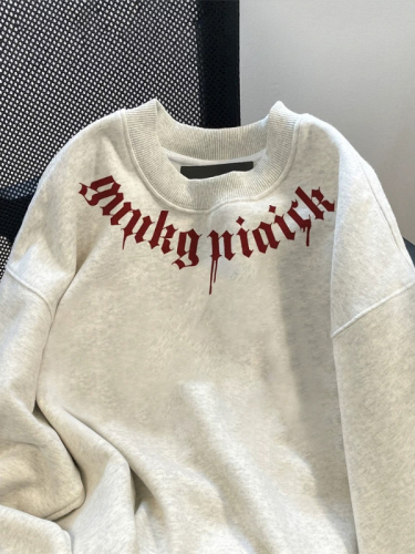 European and American high street casual long-sleeved sweatshirts with letters for women, spring and autumn thin section, national trend hiphop loose and versatile couple tops