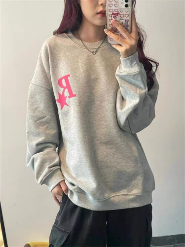 Official picture R star retro star round neck sweatshirt American fashion brand ins trend versatile loose pullover top