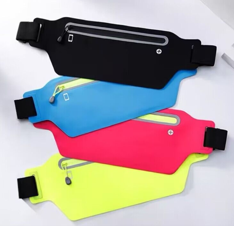 Running waist bag, women's sports mobile phone bag, men's marathon equipment, fitness ultra-thin invisible belt, multi-functional waterproof