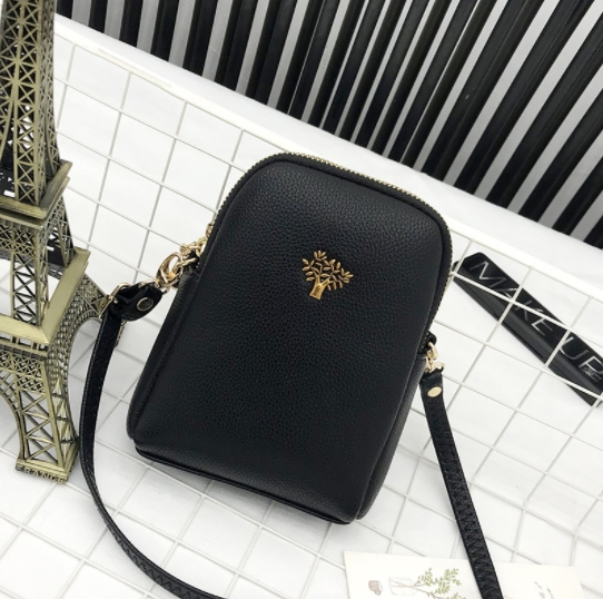 Women's mobile phone bag, double-layer vertical cross-body bag, new classic style, best-selling shoulder bag