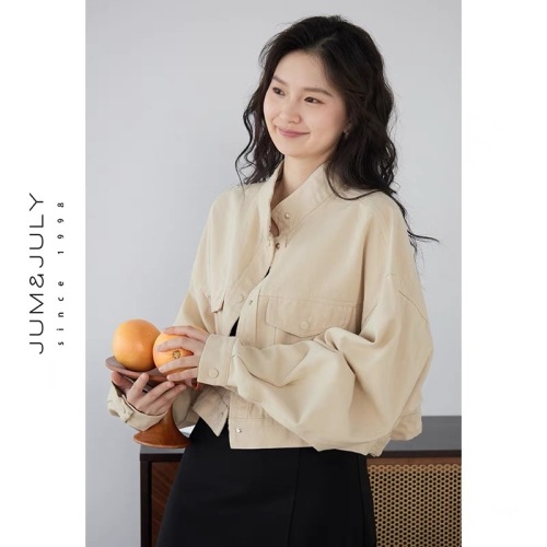 American Retro Workwear Jacket Women's Small Short Jacket 2024 Autumn New Short Top