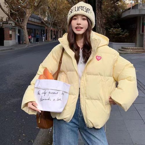 Korean version of down jacket for fat mm, waist-cinching down jacket for small people, short down jacket, loose bread jacket