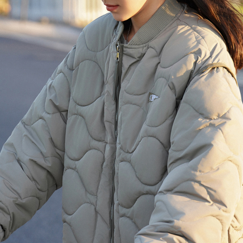 Down jacket women's short 2024 new winter cotton jacket women's small loose thickened stand-up collar cotton jacket trendy