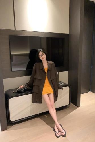 Real shot Korean style loose casual lazy long-sleeved cardigan work jacket early autumn new sun protection top