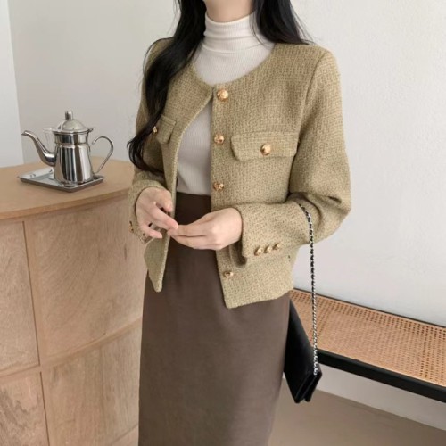 Korean chic autumn and winter French style jacket for women