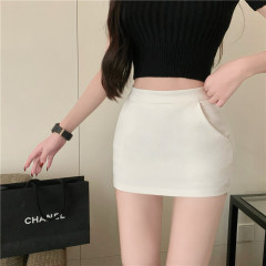 Photographed: Petite Bodycon Tight Pure Desire A-line Semi-Skirt Short Skirt