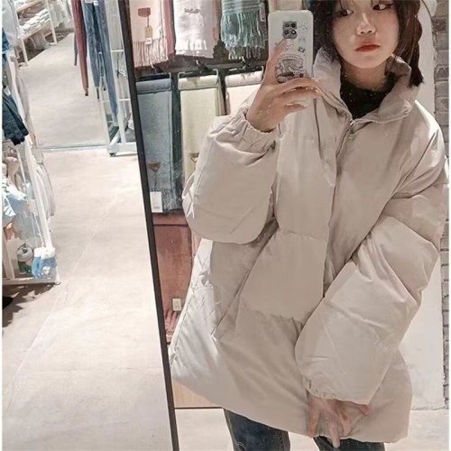 Couple Down Jacket Women Candy Color Winter Down Bread Cotton Jacket Trendy Large Size Fat People Cotton Jacket