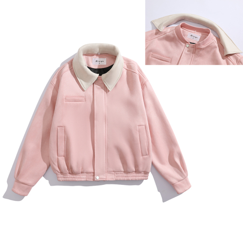 118+American embroidery detachable collar suede baseball jacket autumn jacket women's design spring and autumn jacket