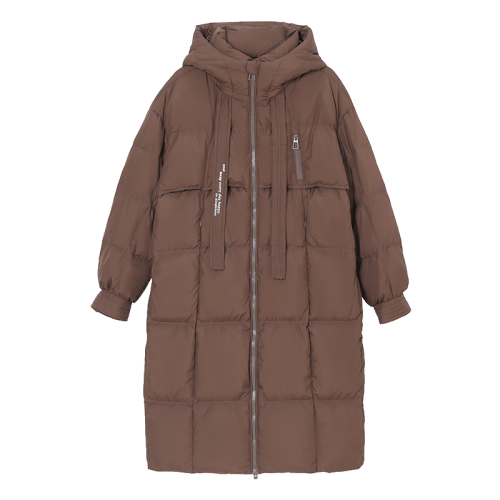 2024 new style streamer down cotton coat for women, Korean version, over the knee, thickened, high-end, Northeastern large quilt, cotton coat, winter