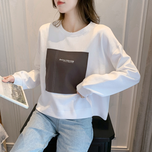 2024 early autumn new long-sleeved sweatshirt for women Korean style ins trend short loose thin top jacket for women