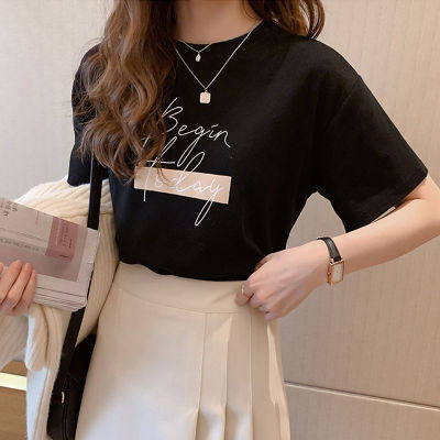 American retro cartoon print slimming short-sleeved T-shirt