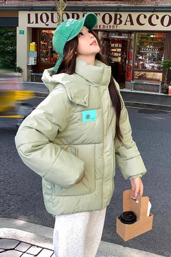 Puff American short down jacket for women winter 2024 new style waffle high-end thickened bread jacket