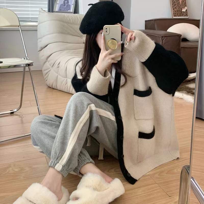 Plus size women's clothing for fat mm autumn and winter new women's clothing popular beautiful high-end super good-looking temperament niche sweaters